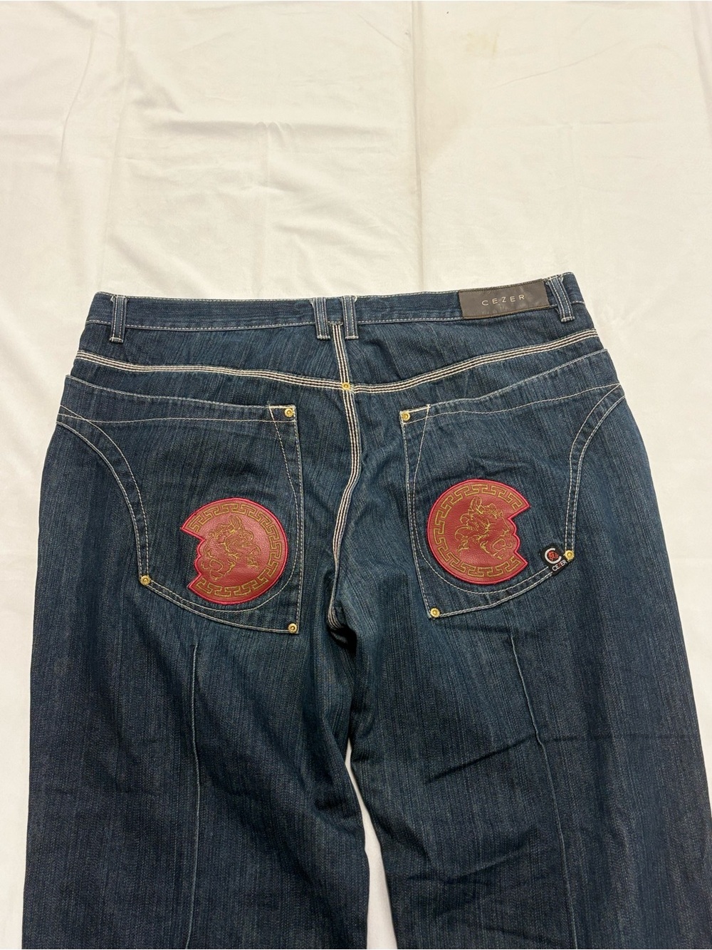 Y2K 2000s Embroidered Grunge style Dark Wash Jeans | $60